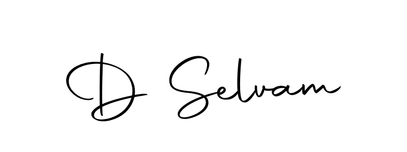 Use a signature maker to create a handwritten signature online. With this signature software, you can design (Autography-DOLnW) your own signature for name D Selvam. D Selvam signature style 10 images and pictures png