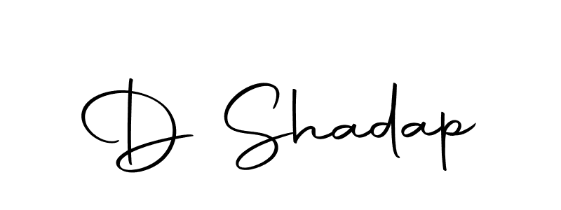 Create a beautiful signature design for name D Shadap. With this signature (Autography-DOLnW) fonts, you can make a handwritten signature for free. D Shadap signature style 10 images and pictures png