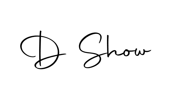 Create a beautiful signature design for name D Show. With this signature (Autography-DOLnW) fonts, you can make a handwritten signature for free. D Show signature style 10 images and pictures png