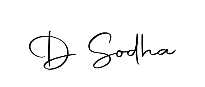 Create a beautiful signature design for name D Sodha. With this signature (Autography-DOLnW) fonts, you can make a handwritten signature for free. D Sodha signature style 10 images and pictures png