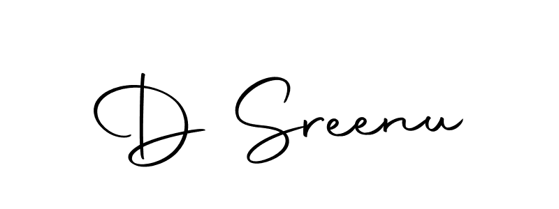 Create a beautiful signature design for name D Sreenu. With this signature (Autography-DOLnW) fonts, you can make a handwritten signature for free. D Sreenu signature style 10 images and pictures png