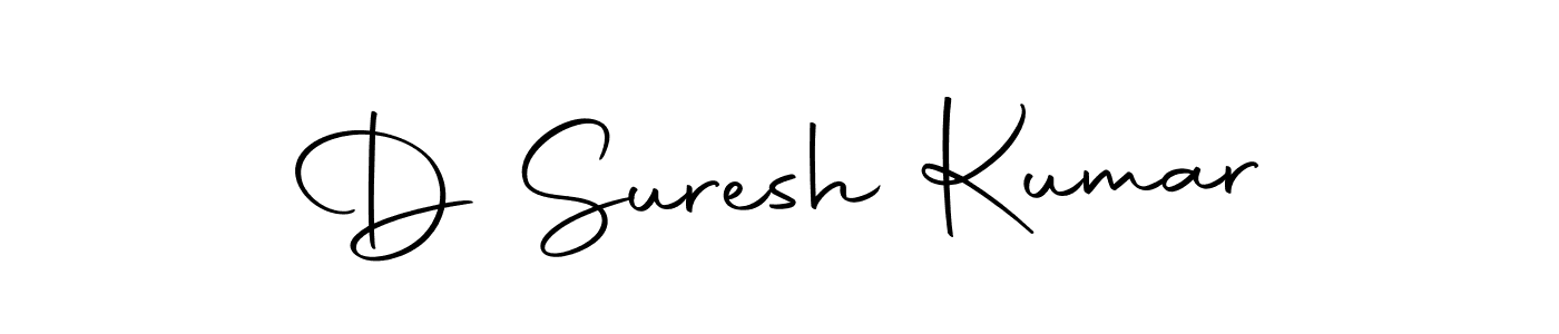 How to make D Suresh Kumar name signature. Use Autography-DOLnW style for creating short signs online. This is the latest handwritten sign. D Suresh Kumar signature style 10 images and pictures png