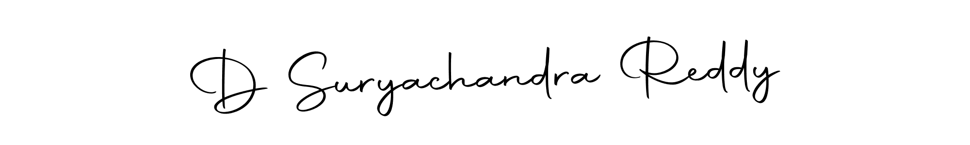 You can use this online signature creator to create a handwritten signature for the name D Suryachandra Reddy. This is the best online autograph maker. D Suryachandra Reddy signature style 10 images and pictures png