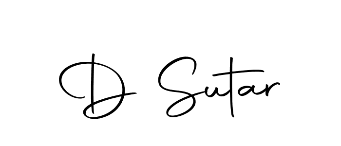 You should practise on your own different ways (Autography-DOLnW) to write your name (D Sutar) in signature. don't let someone else do it for you. D Sutar signature style 10 images and pictures png
