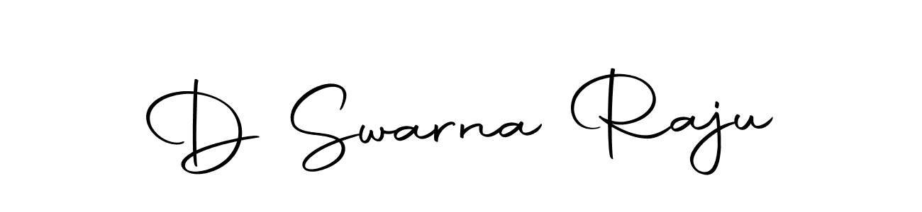 Create a beautiful signature design for name D Swarna Raju. With this signature (Autography-DOLnW) fonts, you can make a handwritten signature for free. D Swarna Raju signature style 10 images and pictures png