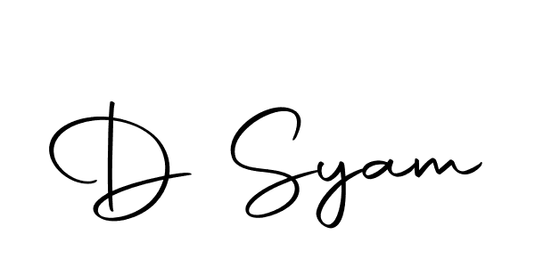 You should practise on your own different ways (Autography-DOLnW) to write your name (D Syam) in signature. don't let someone else do it for you. D Syam signature style 10 images and pictures png