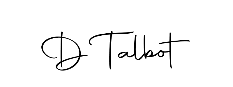 Use a signature maker to create a handwritten signature online. With this signature software, you can design (Autography-DOLnW) your own signature for name D Talbot. D Talbot signature style 10 images and pictures png