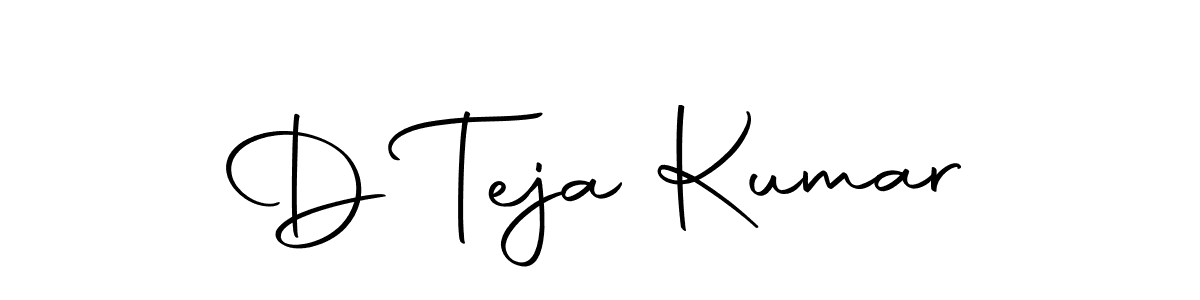 How to make D Teja Kumar name signature. Use Autography-DOLnW style for creating short signs online. This is the latest handwritten sign. D Teja Kumar signature style 10 images and pictures png