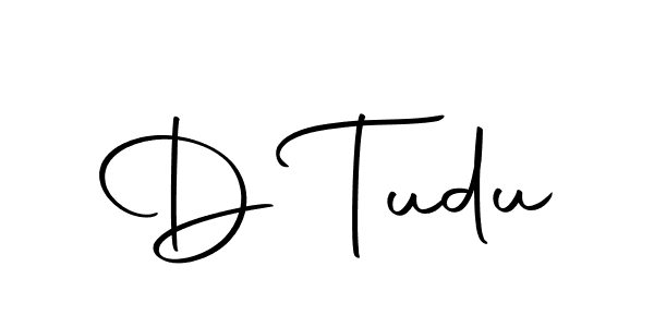You should practise on your own different ways (Autography-DOLnW) to write your name (D Tudu) in signature. don't let someone else do it for you. D Tudu signature style 10 images and pictures png