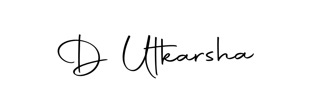Create a beautiful signature design for name D Utkarsha. With this signature (Autography-DOLnW) fonts, you can make a handwritten signature for free. D Utkarsha signature style 10 images and pictures png