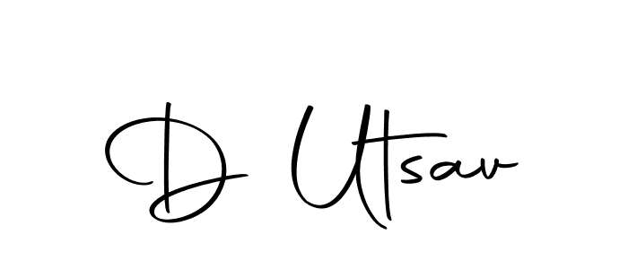 Use a signature maker to create a handwritten signature online. With this signature software, you can design (Autography-DOLnW) your own signature for name D Utsav. D Utsav signature style 10 images and pictures png