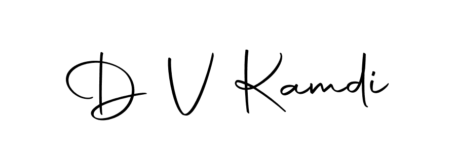 Make a beautiful signature design for name D V Kamdi. With this signature (Autography-DOLnW) style, you can create a handwritten signature for free. D V Kamdi signature style 10 images and pictures png