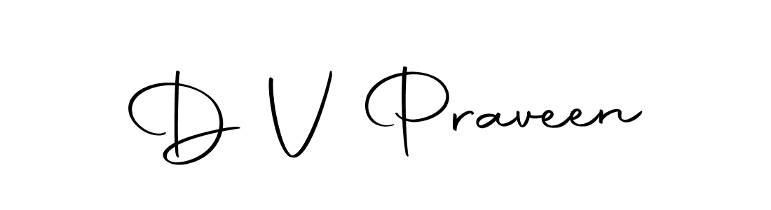 How to make D V Praveen signature? Autography-DOLnW is a professional autograph style. Create handwritten signature for D V Praveen name. D V Praveen signature style 10 images and pictures png