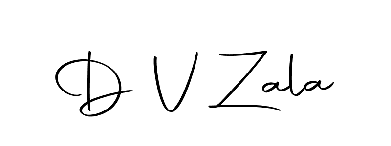 Create a beautiful signature design for name D V Zala. With this signature (Autography-DOLnW) fonts, you can make a handwritten signature for free. D V Zala signature style 10 images and pictures png