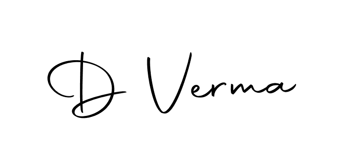 You should practise on your own different ways (Autography-DOLnW) to write your name (D Verma) in signature. don't let someone else do it for you. D Verma signature style 10 images and pictures png