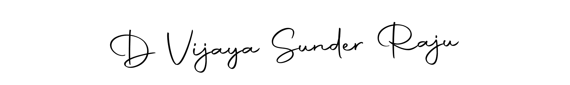 Create a beautiful signature design for name D Vijaya Sunder Raju. With this signature (Autography-DOLnW) fonts, you can make a handwritten signature for free. D Vijaya Sunder Raju signature style 10 images and pictures png