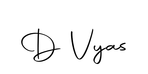 Design your own signature with our free online signature maker. With this signature software, you can create a handwritten (Autography-DOLnW) signature for name D Vyas. D Vyas signature style 10 images and pictures png