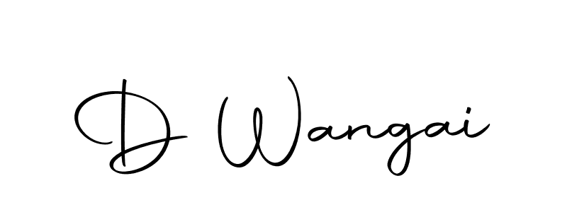 You should practise on your own different ways (Autography-DOLnW) to write your name (D Wangai) in signature. don't let someone else do it for you. D Wangai signature style 10 images and pictures png