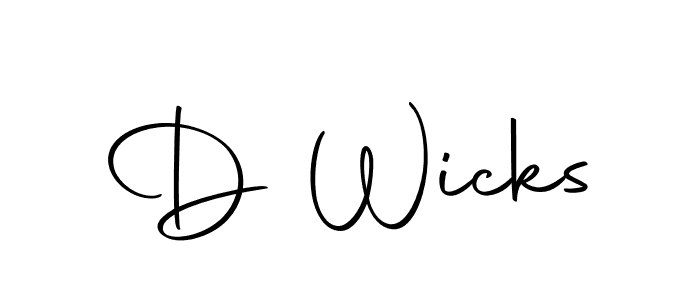 Also we have D Wicks name is the best signature style. Create professional handwritten signature collection using Autography-DOLnW autograph style. D Wicks signature style 10 images and pictures png