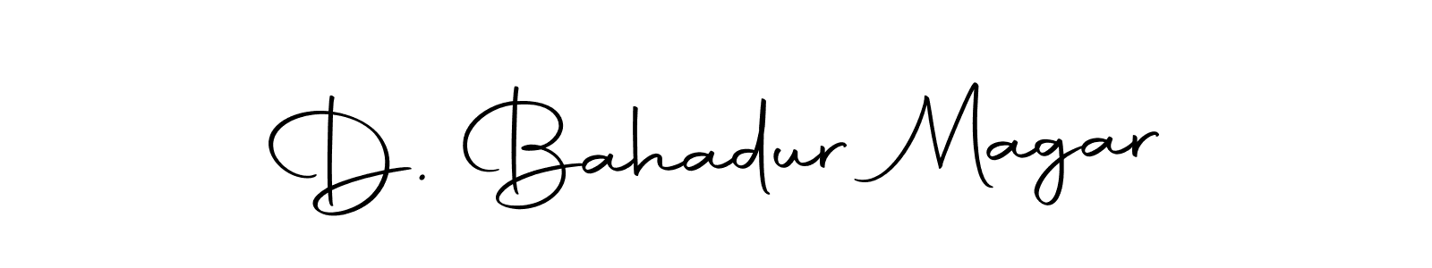 How to make D. Bahadur Magar name signature. Use Autography-DOLnW style for creating short signs online. This is the latest handwritten sign. D. Bahadur Magar signature style 10 images and pictures png