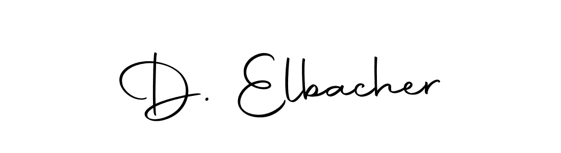 Design your own signature with our free online signature maker. With this signature software, you can create a handwritten (Autography-DOLnW) signature for name D. Elbacher. D. Elbacher signature style 10 images and pictures png