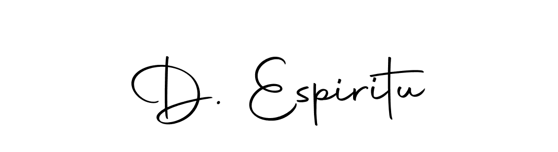 How to make D. Espiritu name signature. Use Autography-DOLnW style for creating short signs online. This is the latest handwritten sign. D. Espiritu signature style 10 images and pictures png