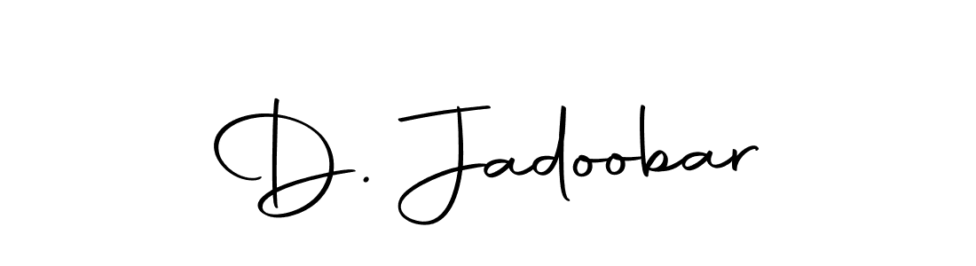 You should practise on your own different ways (Autography-DOLnW) to write your name (D. Jadoobar) in signature. don't let someone else do it for you. D. Jadoobar signature style 10 images and pictures png