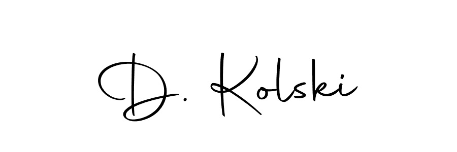 Create a beautiful signature design for name D. Kolski. With this signature (Autography-DOLnW) fonts, you can make a handwritten signature for free. D. Kolski signature style 10 images and pictures png