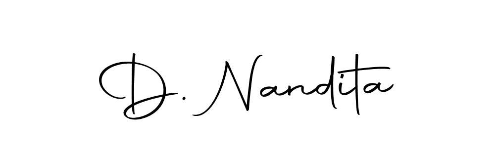 Create a beautiful signature design for name D. Nandita. With this signature (Autography-DOLnW) fonts, you can make a handwritten signature for free. D. Nandita signature style 10 images and pictures png