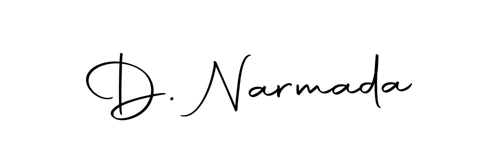 Design your own signature with our free online signature maker. With this signature software, you can create a handwritten (Autography-DOLnW) signature for name D. Narmada. D. Narmada signature style 10 images and pictures png