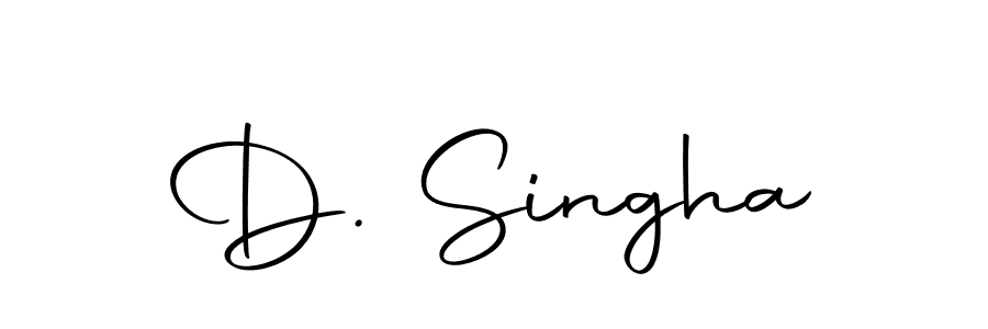 You should practise on your own different ways (Autography-DOLnW) to write your name (D. Singha) in signature. don't let someone else do it for you. D. Singha signature style 10 images and pictures png