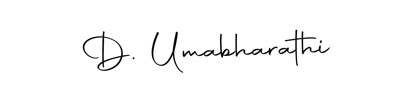 Create a beautiful signature design for name D. Umabharathi. With this signature (Autography-DOLnW) fonts, you can make a handwritten signature for free. D. Umabharathi signature style 10 images and pictures png