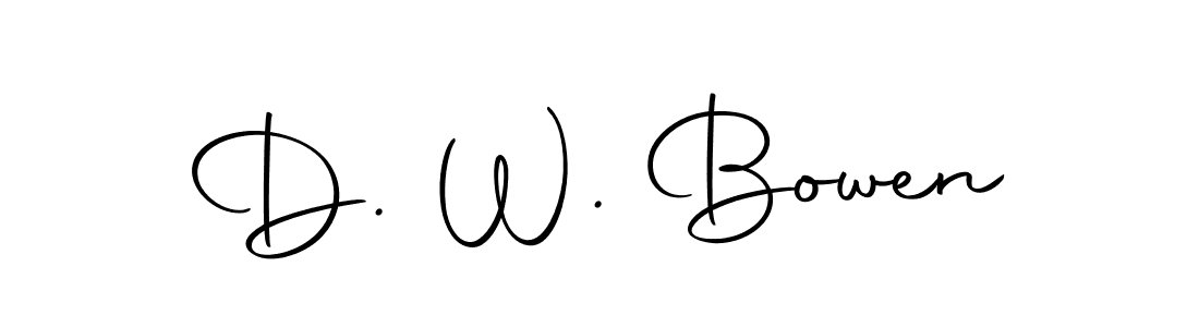 You should practise on your own different ways (Autography-DOLnW) to write your name (D. W. Bowen) in signature. don't let someone else do it for you. D. W. Bowen signature style 10 images and pictures png