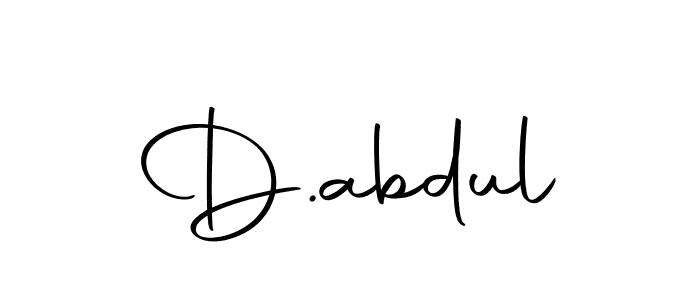 How to make D.abdul name signature. Use Autography-DOLnW style for creating short signs online. This is the latest handwritten sign. D.abdul signature style 10 images and pictures png