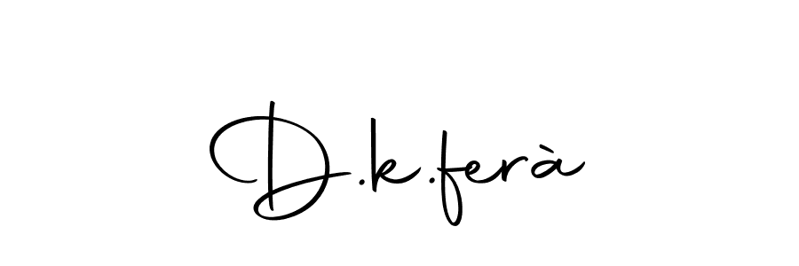 Design your own signature with our free online signature maker. With this signature software, you can create a handwritten (Autography-DOLnW) signature for name D.k.ferà. D.k.ferà signature style 10 images and pictures png