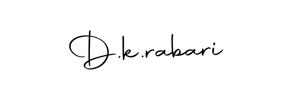 Design your own signature with our free online signature maker. With this signature software, you can create a handwritten (Autography-DOLnW) signature for name D.k.rabari. D.k.rabari signature style 10 images and pictures png