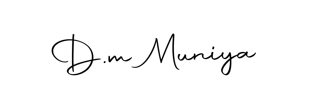 Create a beautiful signature design for name D.m Muniya. With this signature (Autography-DOLnW) fonts, you can make a handwritten signature for free. D.m Muniya signature style 10 images and pictures png