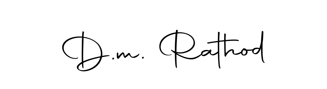 Use a signature maker to create a handwritten signature online. With this signature software, you can design (Autography-DOLnW) your own signature for name D.m. Rathod. D.m. Rathod signature style 10 images and pictures png