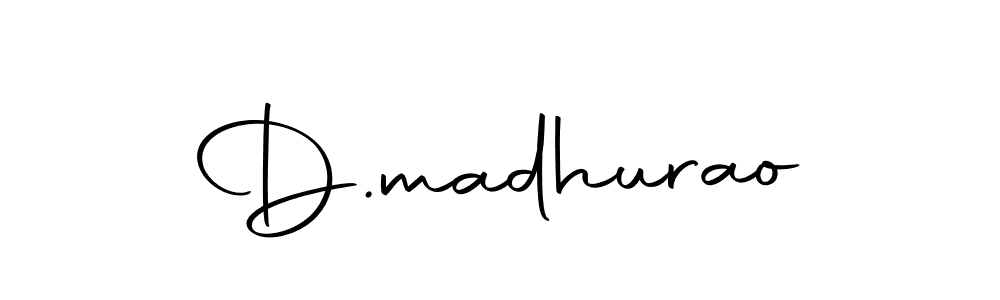 Design your own signature with our free online signature maker. With this signature software, you can create a handwritten (Autography-DOLnW) signature for name D.madhurao. D.madhurao signature style 10 images and pictures png