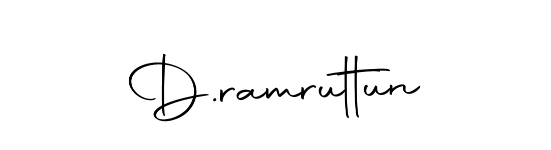 Design your own signature with our free online signature maker. With this signature software, you can create a handwritten (Autography-DOLnW) signature for name D.ramruttun. D.ramruttun signature style 10 images and pictures png