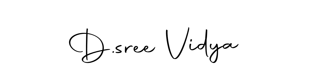 Create a beautiful signature design for name D.sree Vidya. With this signature (Autography-DOLnW) fonts, you can make a handwritten signature for free. D.sree Vidya signature style 10 images and pictures png