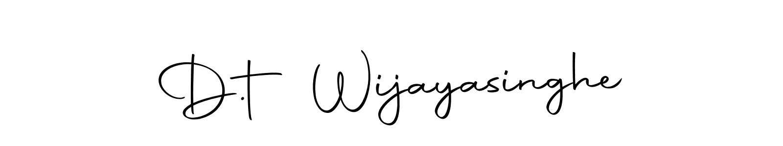 The best way (Autography-DOLnW) to make a short signature is to pick only two or three words in your name. The name D.t Wijayasinghe include a total of six letters. For converting this name. D.t Wijayasinghe signature style 10 images and pictures png