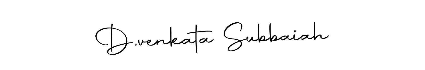 Create a beautiful signature design for name D.venkata Subbaiah. With this signature (Autography-DOLnW) fonts, you can make a handwritten signature for free. D.venkata Subbaiah signature style 10 images and pictures png