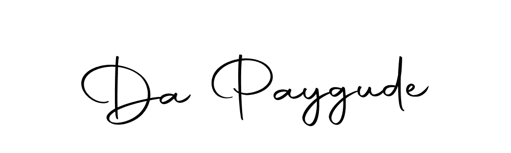 Use a signature maker to create a handwritten signature online. With this signature software, you can design (Autography-DOLnW) your own signature for name Da Paygude. Da Paygude signature style 10 images and pictures png