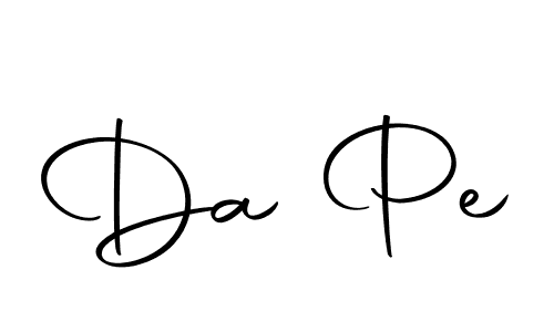 How to make Da Pe signature? Autography-DOLnW is a professional autograph style. Create handwritten signature for Da Pe name. Da Pe signature style 10 images and pictures png