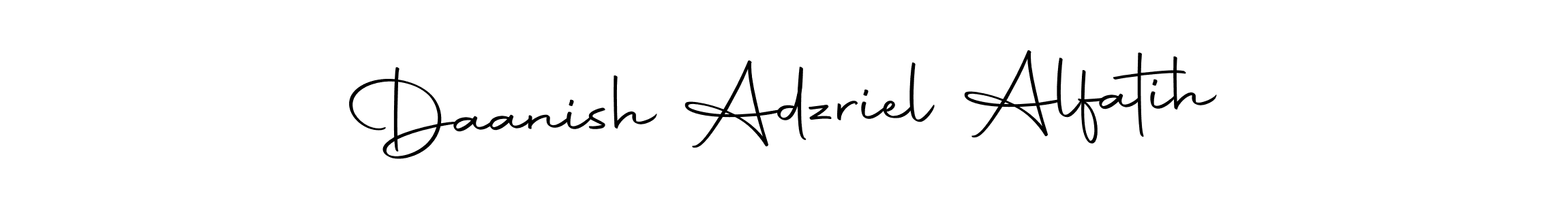 Make a beautiful signature design for name Daanish Adzriel Alfatih. Use this online signature maker to create a handwritten signature for free. Daanish Adzriel Alfatih signature style 10 images and pictures png