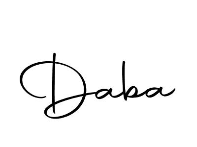 Use a signature maker to create a handwritten signature online. With this signature software, you can design (Autography-DOLnW) your own signature for name Daba. Daba signature style 10 images and pictures png