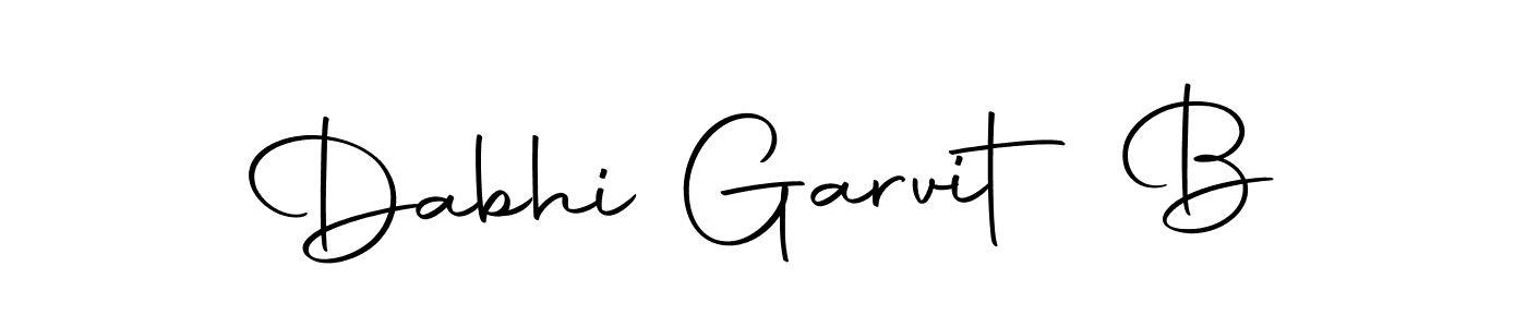 Make a short Dabhi Garvit B signature style. Manage your documents anywhere anytime using Autography-DOLnW. Create and add eSignatures, submit forms, share and send files easily. Dabhi Garvit B signature style 10 images and pictures png