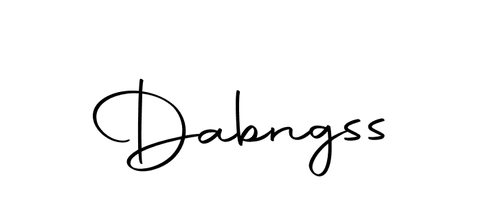 Similarly Autography-DOLnW is the best handwritten signature design. Signature creator online .You can use it as an online autograph creator for name Dabngss. Dabngss signature style 10 images and pictures png