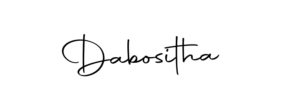 Make a beautiful signature design for name Dabositha. With this signature (Autography-DOLnW) style, you can create a handwritten signature for free. Dabositha signature style 10 images and pictures png